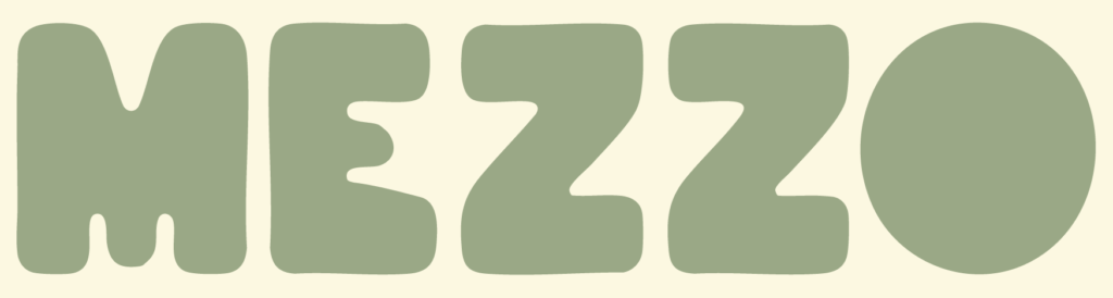 Mezzo Large Logo Green on Cream